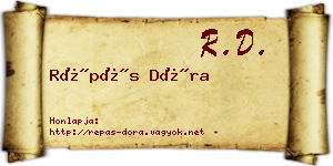 Répás Dóra névjegykártya